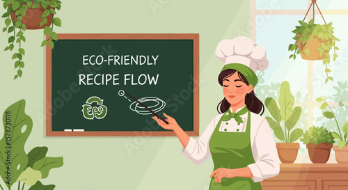 Presentation Of Eco-Friendly Cooking Methods And Sustainable Food Concepts