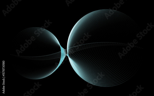 Sonic interference pattern – Abstract visualization of sound wave dynamics. 