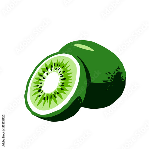 Kiwi icon for healthy diet and immunity boost