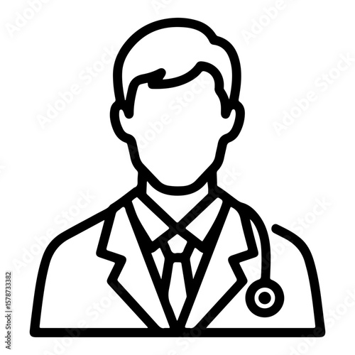 stethoscope doctor icon representing clinical care and diagnosis