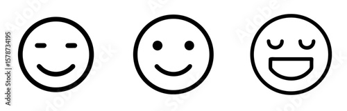 Free Download Smile Icon - Outline Vector Line Art - GFXLoad