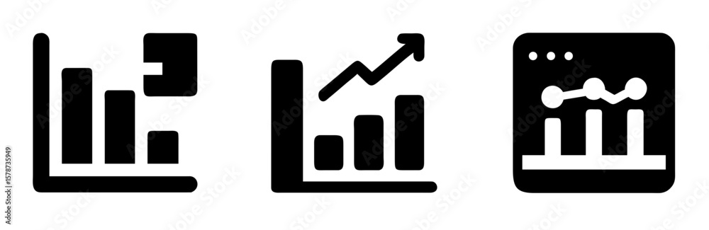 Statistics Icon - Outline Vector Line Art Statistics Icon - Outline Vector Line Art