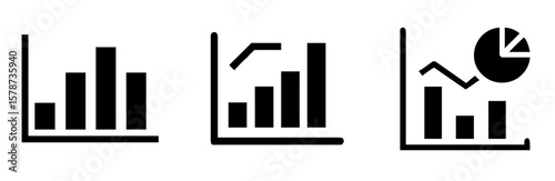 Statistics Icon - Outline Vector Line Art