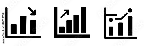 Statistics Icon - Outline Vector Line Art
