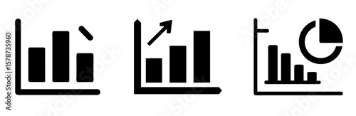 Statistics Icon - Outline Vector Line Art