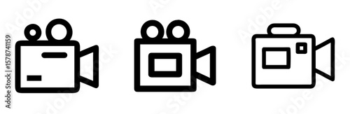 Video Camera Icon - Recording and Media Symbol Vector Illustration
