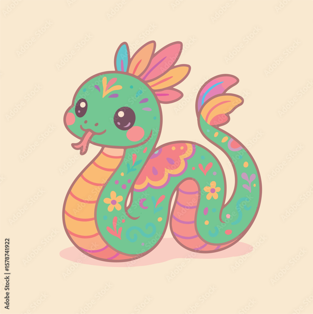 Fototapeta premium Alebrije Snake (Mexico & Guatemala)