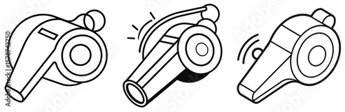 Whistle Outline - Coloring Book Page Vector Design