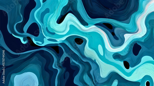 Bright, colorful waves and dynamic, flowing lines in green, yellow, and blue create a backdrop full of movement. 