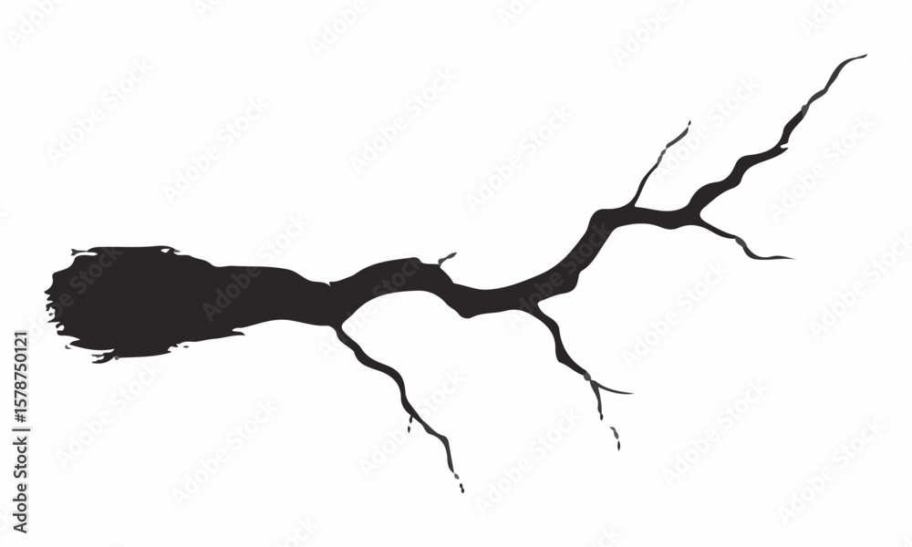 Fototapeta premium White black grey wall, floor with cracks, texture background