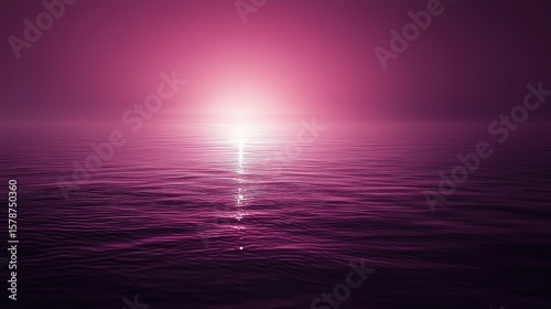 Rich Dark Purple Vignette Over Calm Water Surface