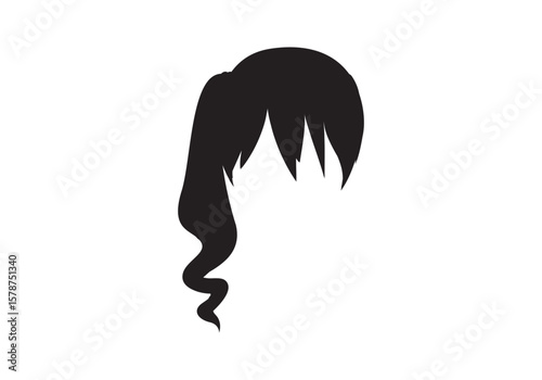 A collection of women's hairstyles of various forms. Wigs for creating different images
women wigs hairstyle silhouette vector illustration design