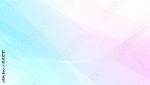 Abstract background with soft, flowing lines blending from blue to white to pink, creating a gentle and airy feel.