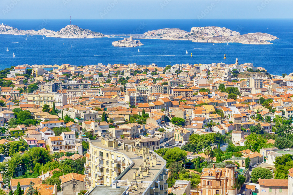 Obraz premium Panoramic view of Marseille, France