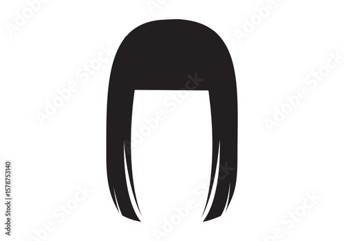 A collection of women's hairstyles of various forms. Wigs for creating different images
women wigs hairstyle silhouette vector illustration design