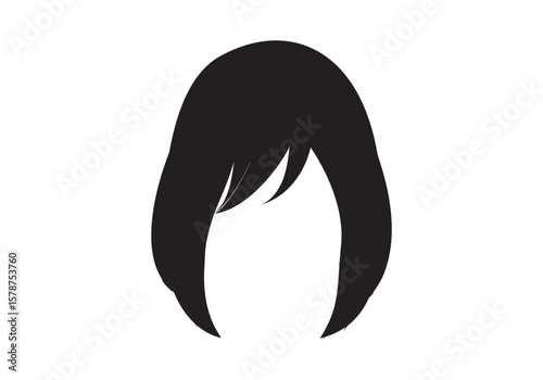 A collection of women's hairstyles of various forms. Wigs for creating different images
women wigs hairstyle silhouette vector illustration design