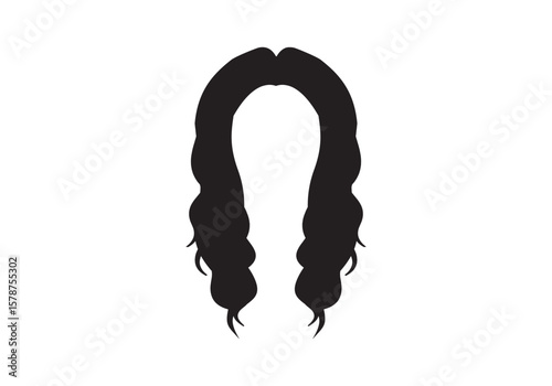 A collection of women's hairstyles of various forms. Wigs for creating different images
women wigs hairstyle silhouette vector illustration design