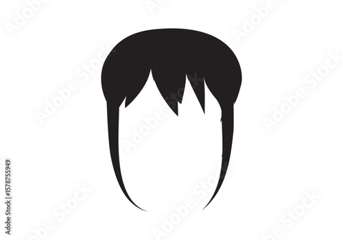A collection of women's hairstyles of various forms. Wigs for creating different images
women wigs hairstyle silhouette vector illustration design