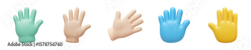 3D Stress Ball in Hand Shape – Squishy Texture PNG Set


