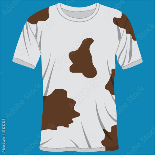 dirty shirt,  stained,  muddy white t shirt.