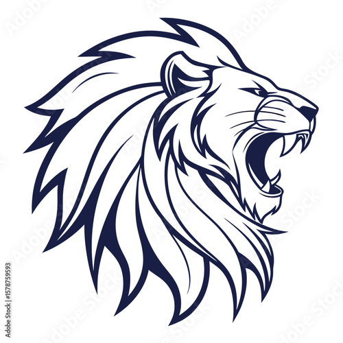 Emblem of Power and Fearless Authority Vector
