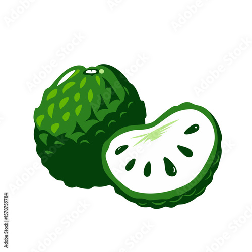 Cherimoya fruit icon for healthy and body supporting diet 