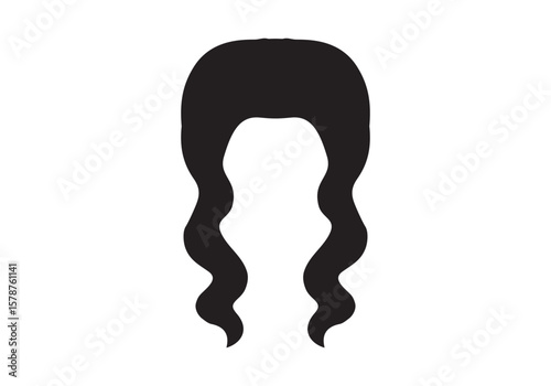 A collection of women's hairstyles of various forms. Wigs for creating different images
women wigs hairstyle silhouette vector illustration design