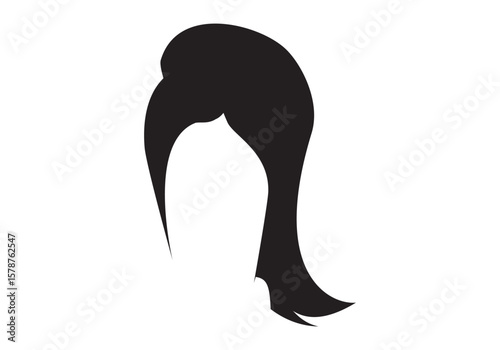 A collection of women's hairstyles of various forms. Wigs for creating different images
women wigs hairstyle silhouette vector illustration design