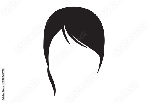 A collection of women's hairstyles of various forms. Wigs for creating different images
women wigs hairstyle silhouette vector illustration design