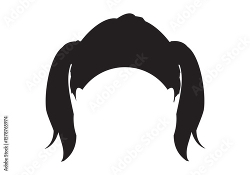 A collection of women's hairstyles of various forms. Wigs for creating different images
women wigs hairstyle silhouette vector illustration design