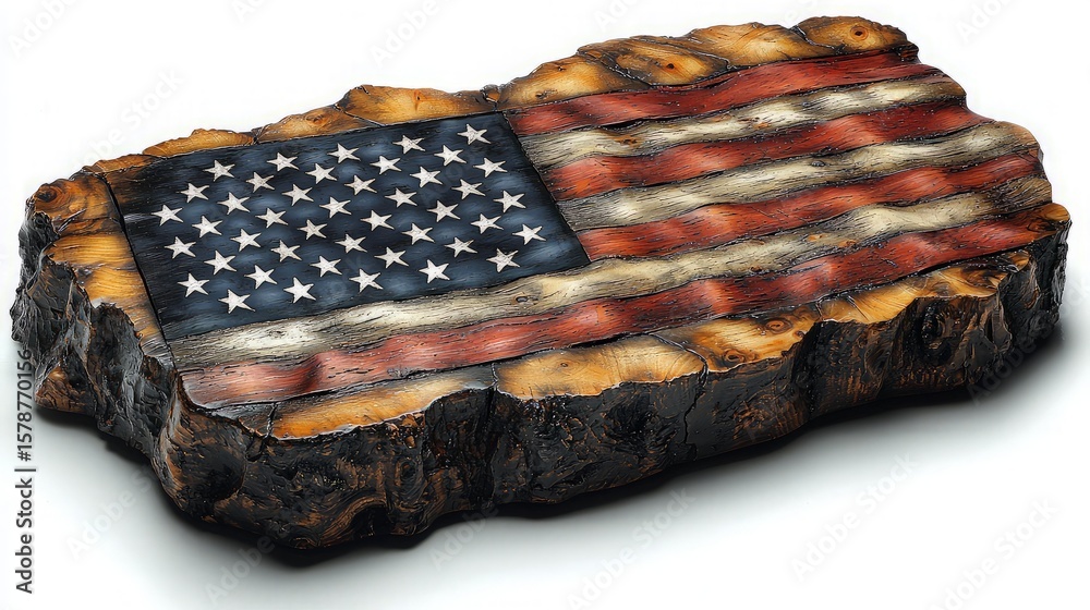 American flag carved from wood rustic patriotic symbol American flag carved from wood rustic patriotic symbol