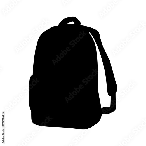 A silhouetted backpack is ready for adventure and exploration with ease