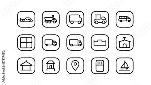 Delivery and Transportation Icons A Seamless Pattern of Logistics and Shipping Elements