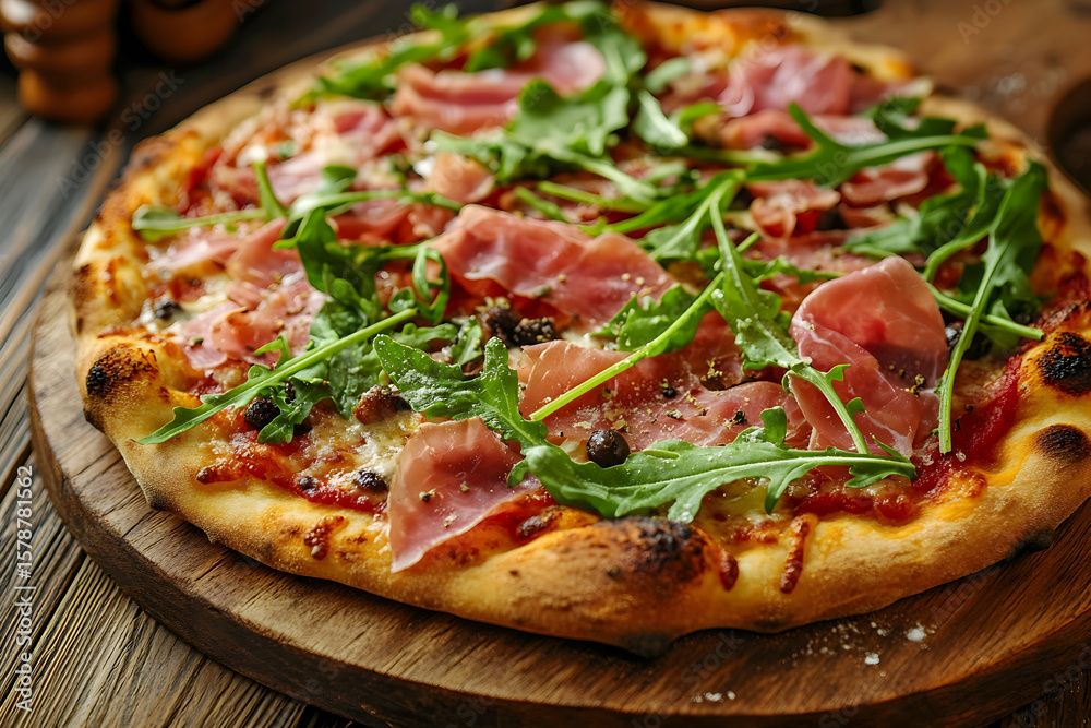 pizza on a wooden table pizza on a wooden table