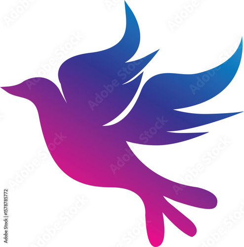 Peaceful dove tattoo design, old school tattoo vector