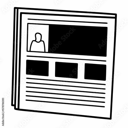 Document Illustration: A minimalist illustration of stacked documents, each with its own section for content, evoking simplicity and organization. 
