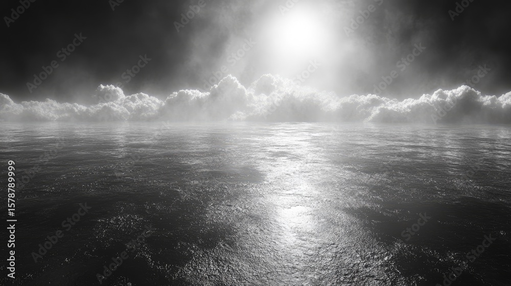 Fototapeta premium Pure black monotone background with deep shadows and low reflectivity, absorbing light softly