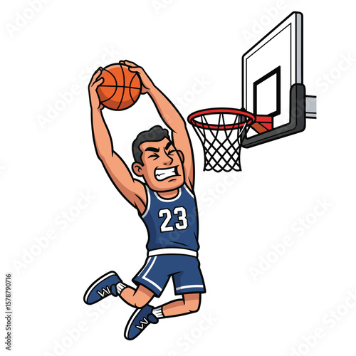 Basketball Player Dunking