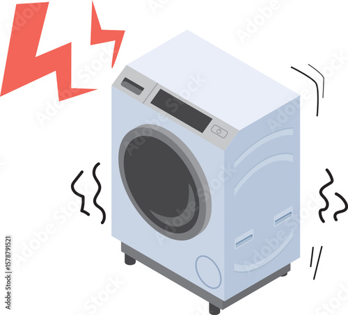 振動し異音がしているドラム式洗濯機