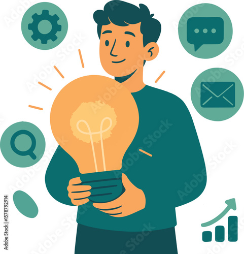 businessman with idea