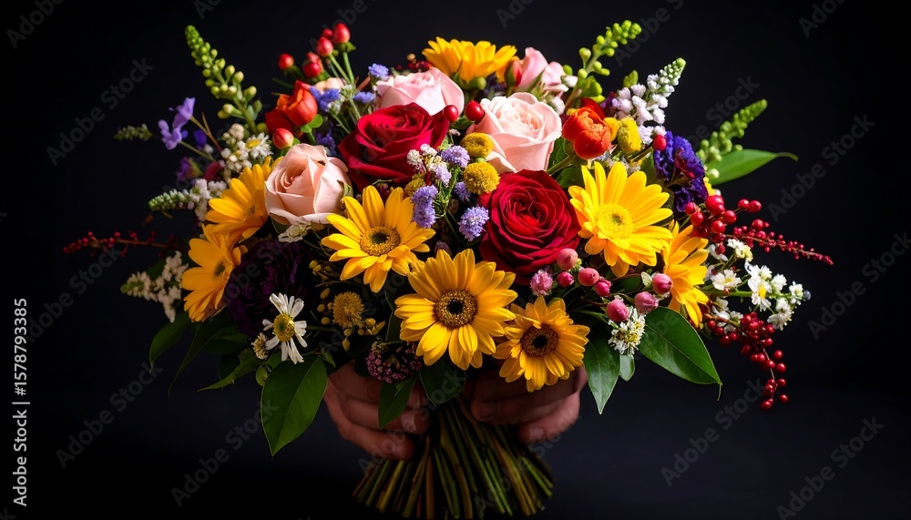 Fototapeta premium Bouquet of vibrant flowers