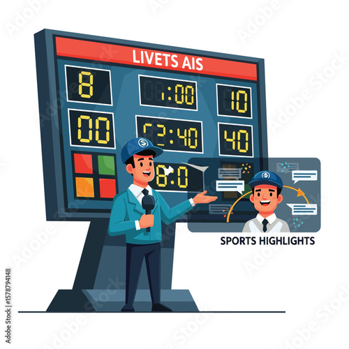 Scoreboard at Sports Event