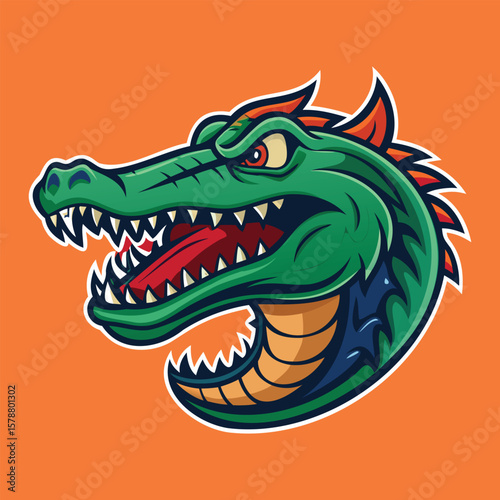 Fierce Crocodile Mascot Logo Design