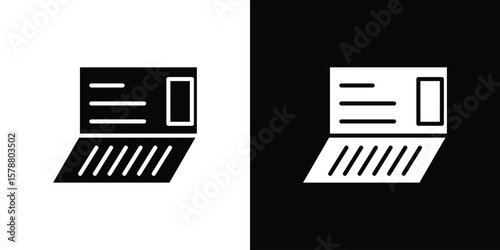 Bankbook icon simple illustration in flat design