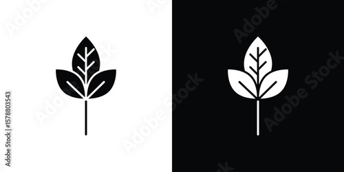 Basil icon simple illustration in flat design