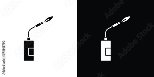 Blowtorch icon simple illustration in flat design