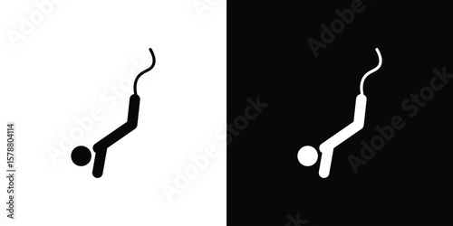 Bungee jumping icon simple illustration in flat design