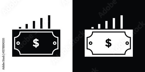 capital gain icon simple illustration in flat design