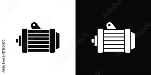 Car alternator icon simple illustration in flat design