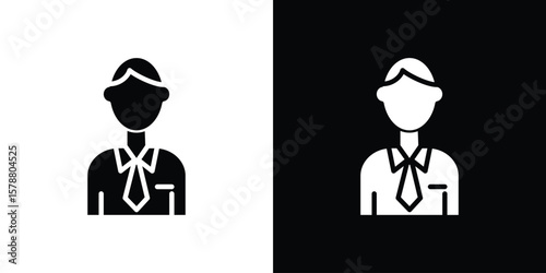 Cashier icon simple illustration in flat design